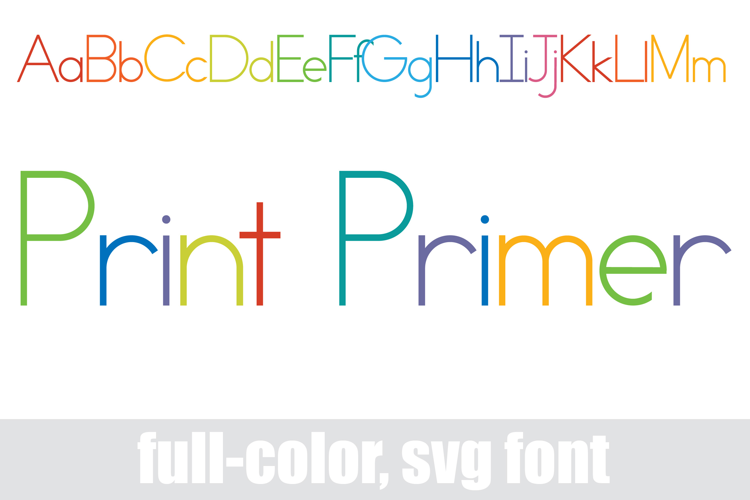 Print Primer Color Font
