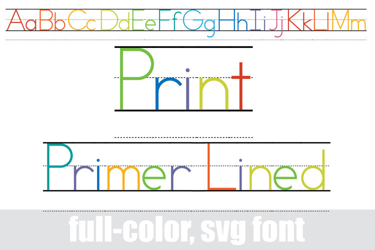 Print Primer Lined Color Font example image 1