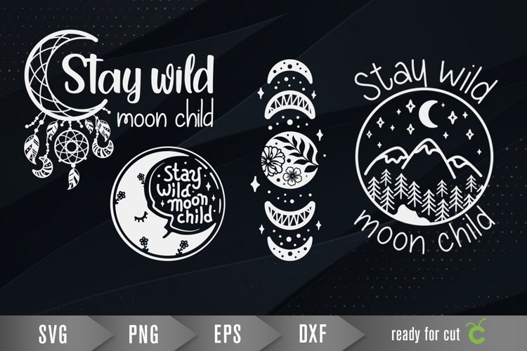 Floral Moon Svg Image 2