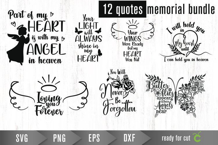 Memorial svg Bundle In Memory of Quotes