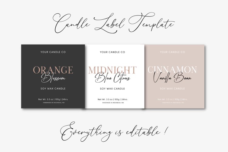 Printable Candle Label Template