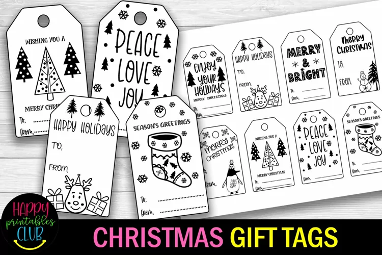 Christmas Gift Tags Printable I Holiday Gift Tags Labels