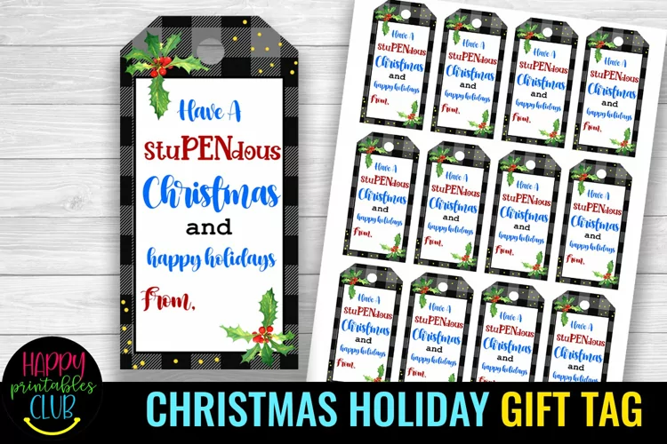Christmas Gift Tags for Students I Holiday Gift Tags