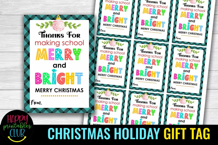 Christmas Gift Tags for Students I Teachers Holiday Tags