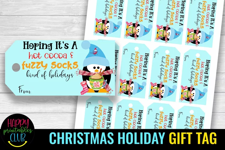 Christmas Gift Tags for Students I Hoping Its A Hot Cocoa