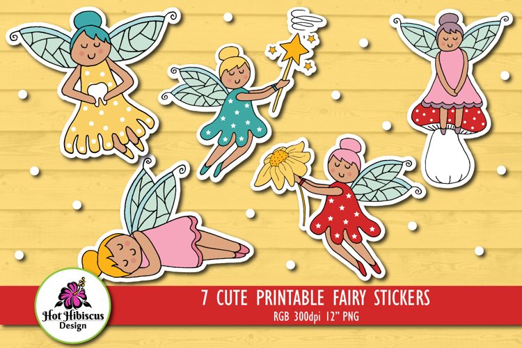 Cute Fairy Stickers, Tooth Fairy, Printable Fairy Stickers
