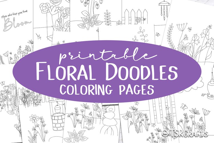 printable coloring pages for adults and kids floral