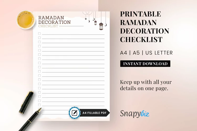 Ramadan Decoration Checklist