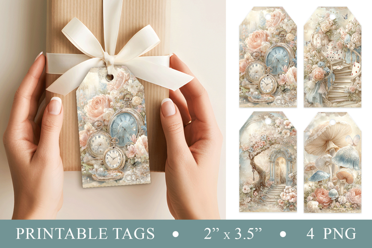 Vintage Wonderland Printable Tags Set