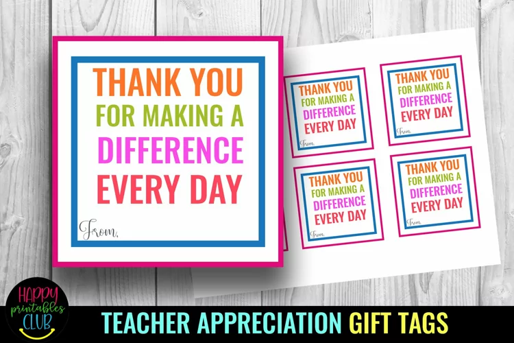 Thank You for Making I Teacher Appreciation Gift Tags