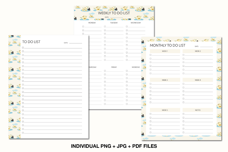 Planner Pages for Organization, Daily Weekly Monthly Planner