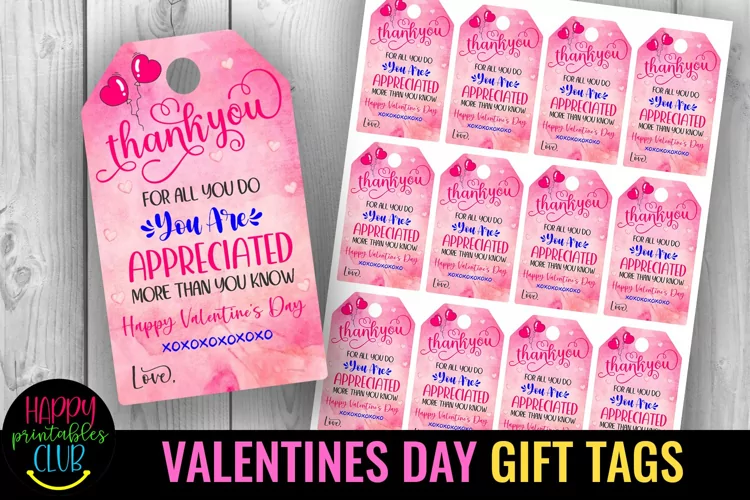 Valentines Day Gift Tags I Printable Valentine Party Labels