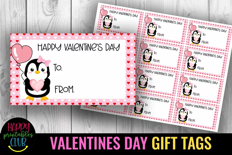 Valentines Day Gift Tags I Printable Valentine Party Tags