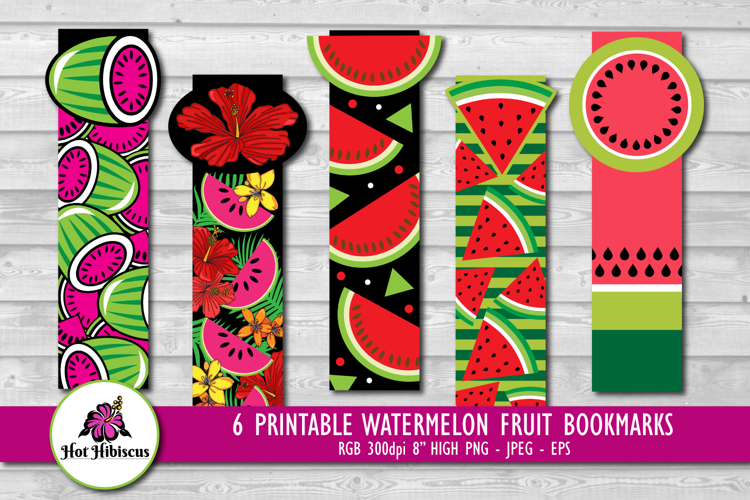 Printable Bookmarks | Melon Bookmarks | Fruit Bookmarks