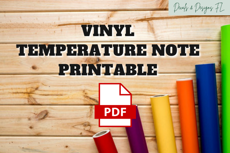 Vinyl Temperature Note | Informational Warning | PDF