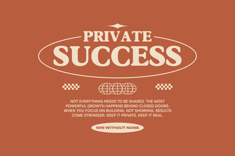 Private Success Typography Quotes T-shirt Design