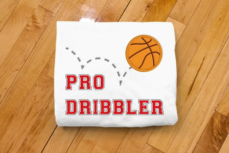 Pro Dribbler Basketball Applique Embroidery Design