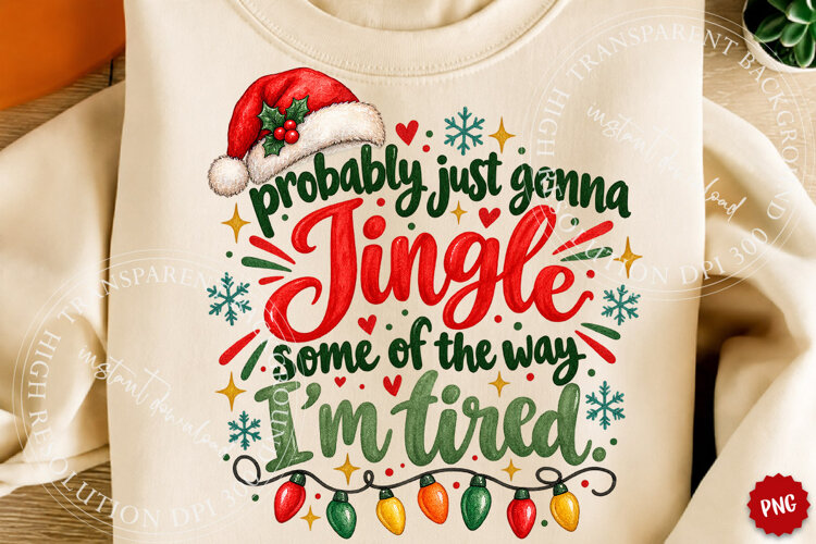 Probably Just Gonna Jingle Christmas PNG, Funny Christmas example image 1