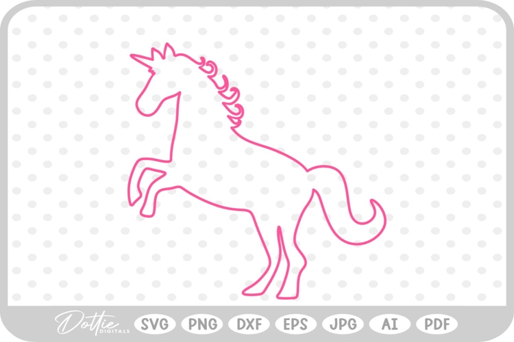 Unicorn SVG PNG DXF