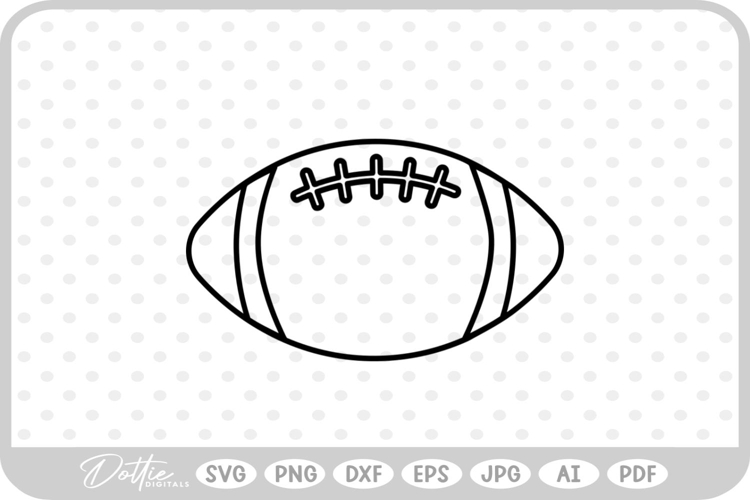 American Football SVG PNG DXF