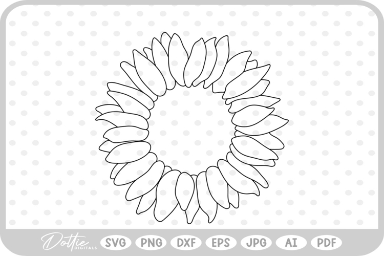 Sunflower Floral Flower Nature SVG PNG DXF