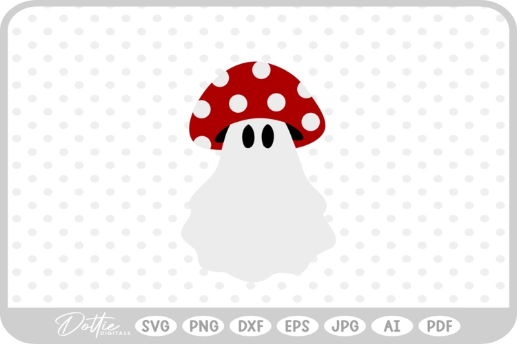 Ghost Mushroom Toadstool Fall Autumn SVG PNG DXF