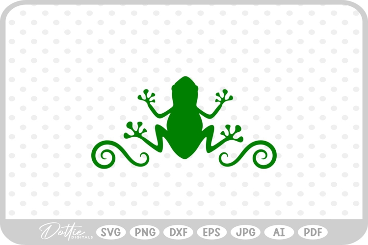 Frog Shape Swirl SVG PNG DXF