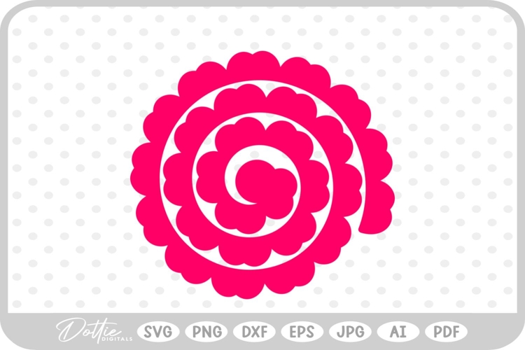 Svg Rolled Paper Flower Template Image 15