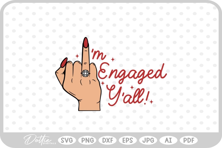 Wife Finger Engagement Wedding Ring Love SVG PNG DXF