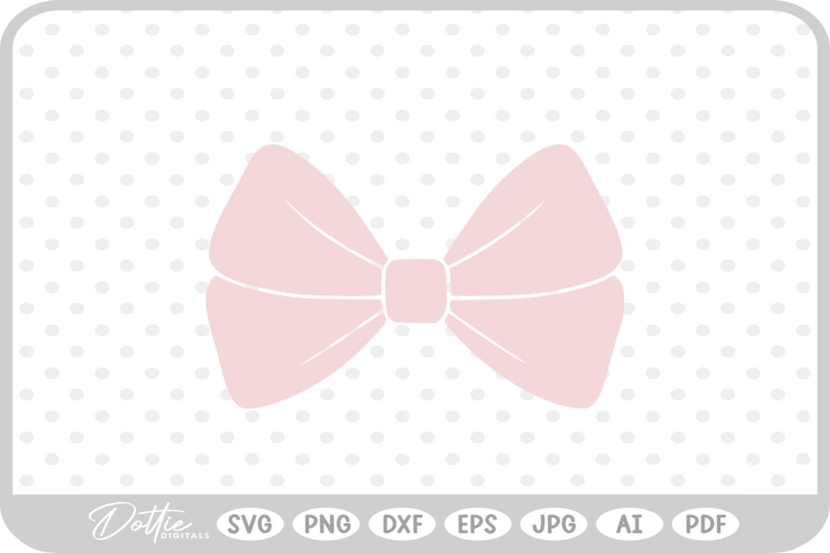 Pink Ribbon Bow Hair Girl Tied Knot SVG PNG DXF