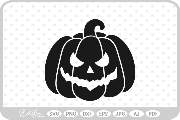 Pumpkin Jack O Lantern Face Halloween SVG PNG DXF