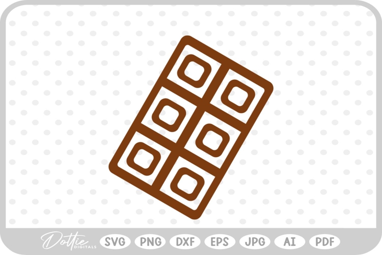 Bar of Chocolate SVG PNG DXF