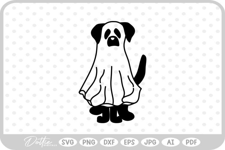 Ghost Dog Halloween SVG PNG DXF