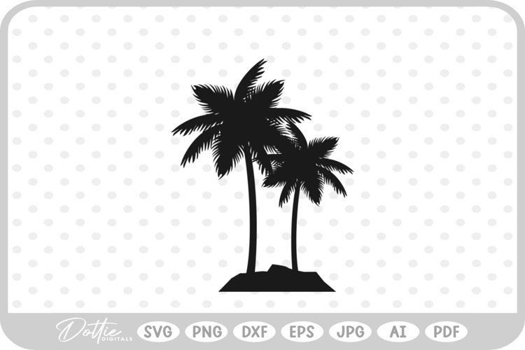 Palm Tree Tropical Plant SVG PNG DXF