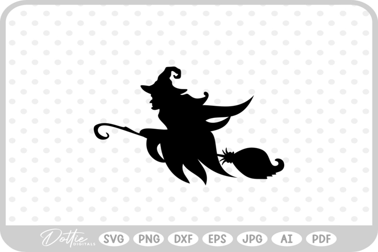 Witch Broomstick Hat Halloween SVG PNG DXF