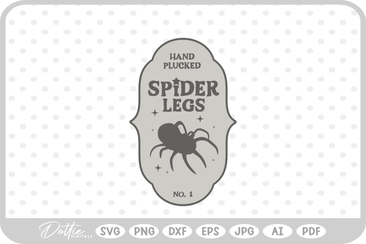 Spider Legs Potion Bottle Label Halloween Witch SVG
