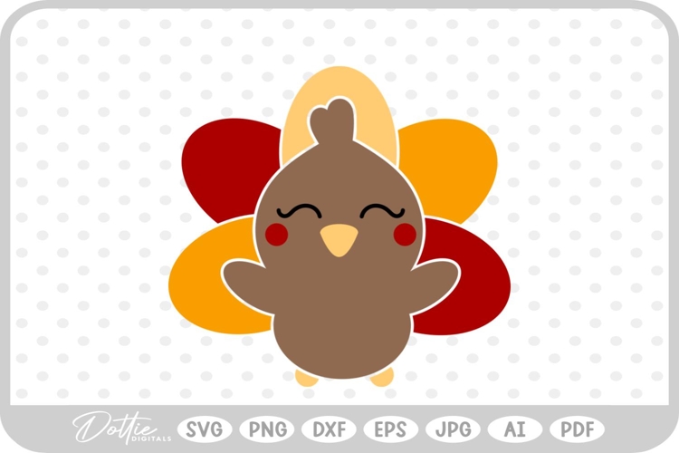 Thanksgiving Turkey Fall Autumn Pumpkin SVG PNG DXF