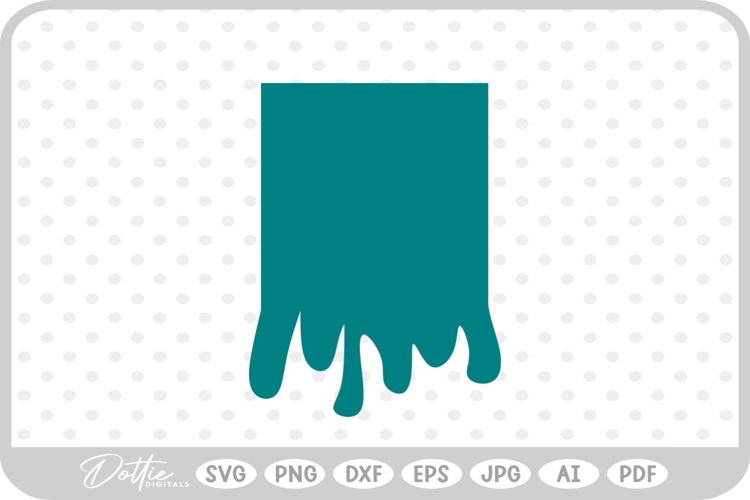 Dripping Melted Shape Silhouette Blood SVG PNG DXF