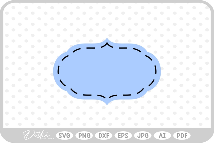 Elegant Dashed Shape SVG PNG DXF