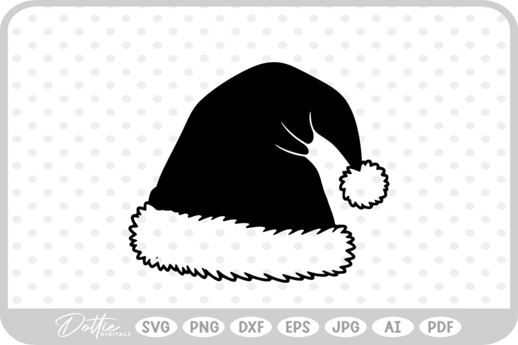 Santa Claus Hat Christmas Festive SVG PNG DXF