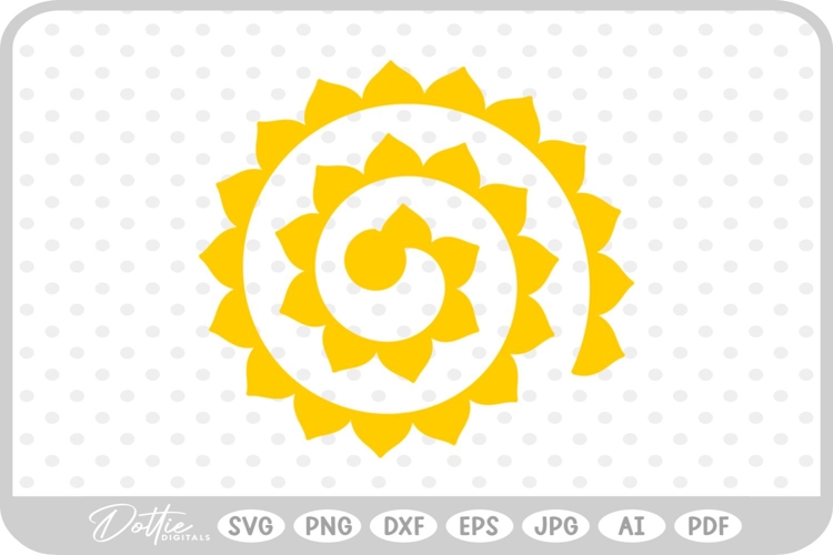 Rolled Flower Paper Craft SVG PNG DXF