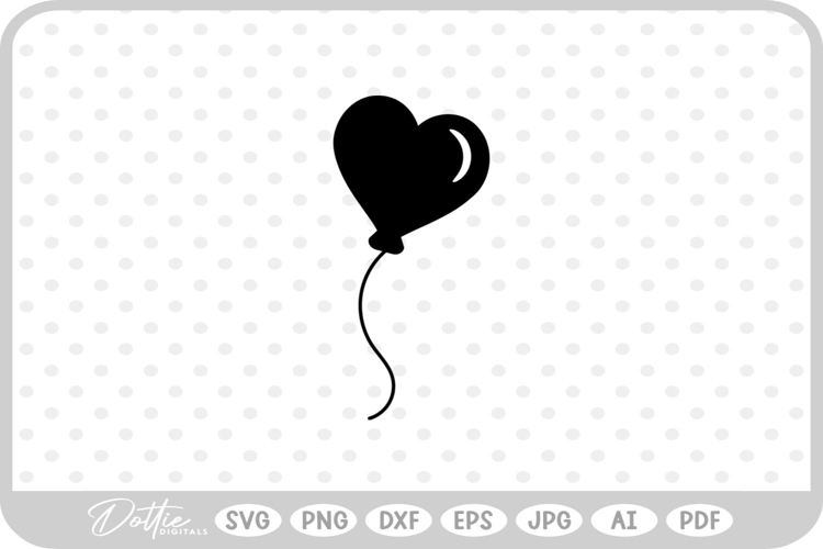 Heart Balloon Svg Image 3