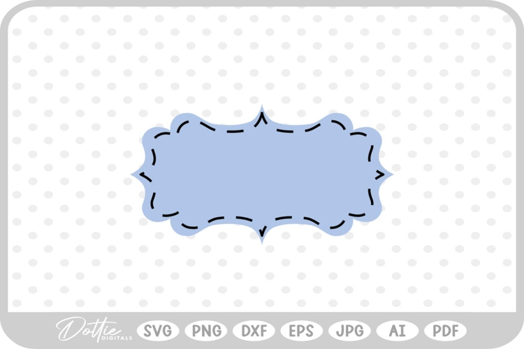 Elegant Dashed Shape SVG PNG DXF