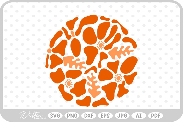 Abstract Flower Pattern Wavy SVG PNG DXF