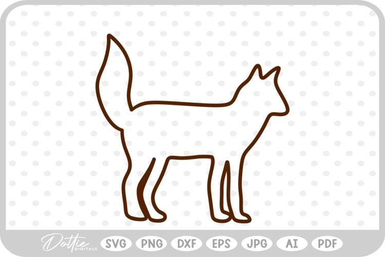 Fox SVG PNG DXF