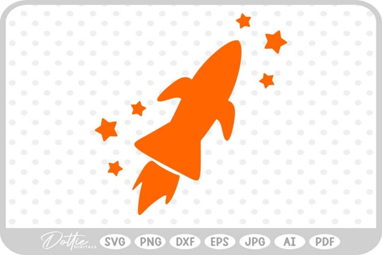 Rocket SVG PNG DXF