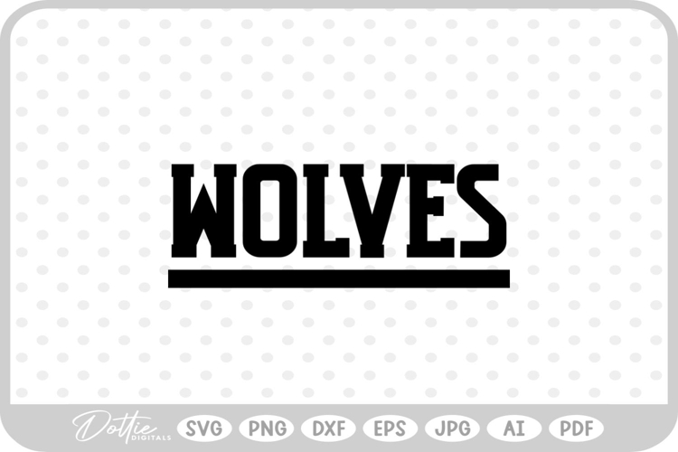 Wolves Sports Team SVG PNG DXF