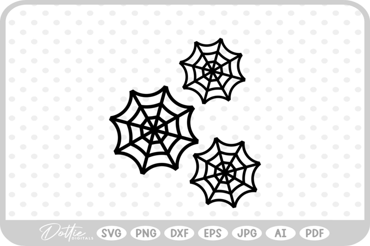 Spider Web Spooky Season Design Halloween SVG PNG DXF