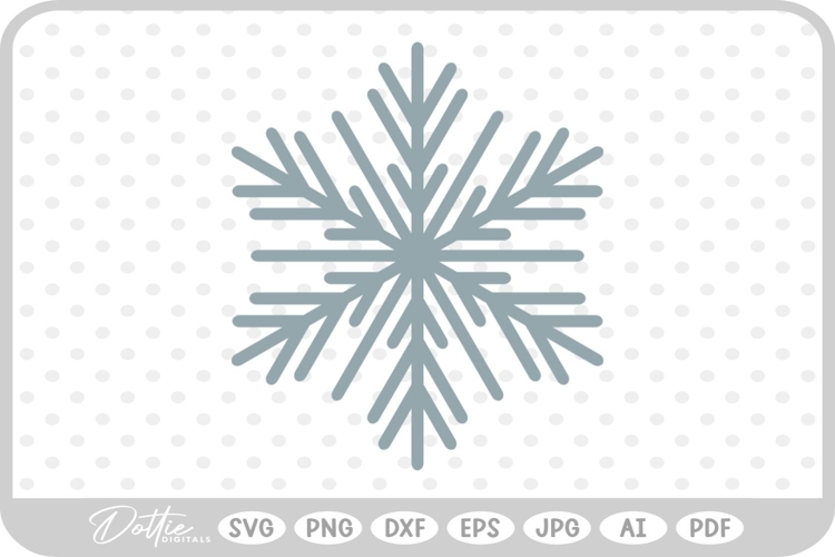 Snowflake Snow Winter Christmas SVG PNG DXF