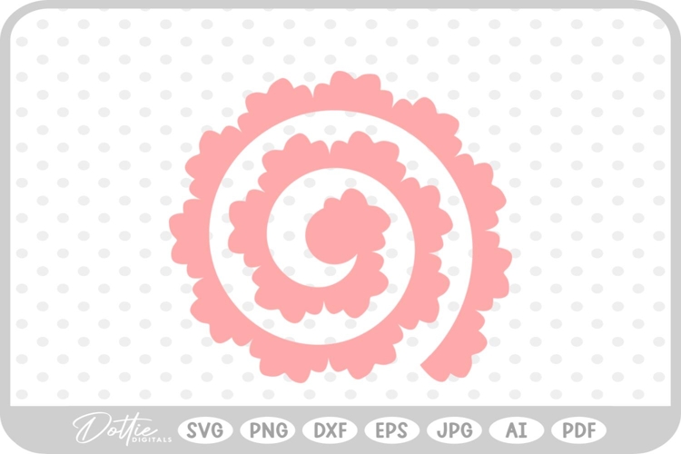 Rolled Flower SVG PNG DXF
